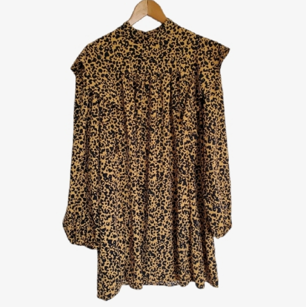 Wayf Where Are You From Cheetah Print Babydoll Mi… - image 5